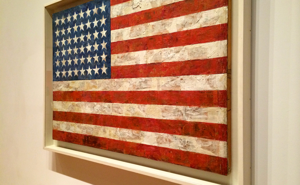 Jasper Johns American flag painting at the MOMA